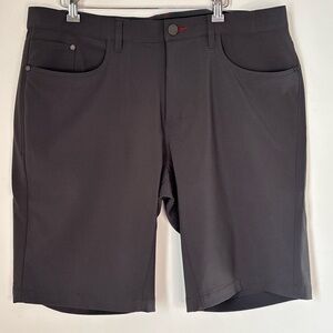 QOR Men's Performance Stretch Gym Trouser Shorts 38 Gray Athletic Neutral d25
